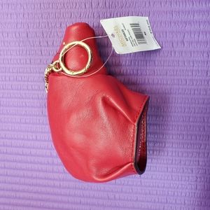 Michael Kors Red pig coin pouch wallet